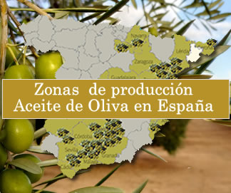 Zonas de producción aceite de oliva en España